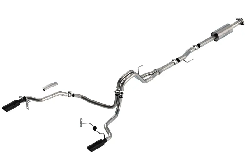 Borla F-150 2021 2.7L/3.5L 4dr CC SB EC STB Lar/KingR/Plnum/LTD 3/2.25 SRE CB S-Type BLK CHR Tips Big Sale