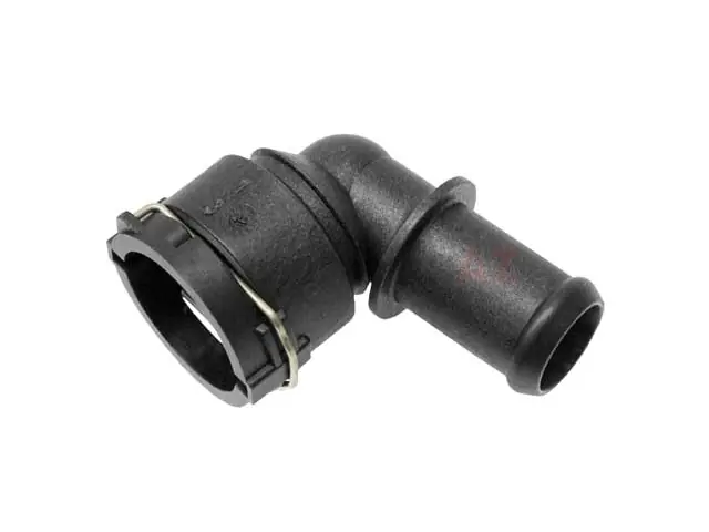 Same Day Shipping Genuine VW/Audi 1J0122291C Engine Coolant Hose Connector; Quick Connect to Solenoid Valve Hose; 90 Elbow - VW