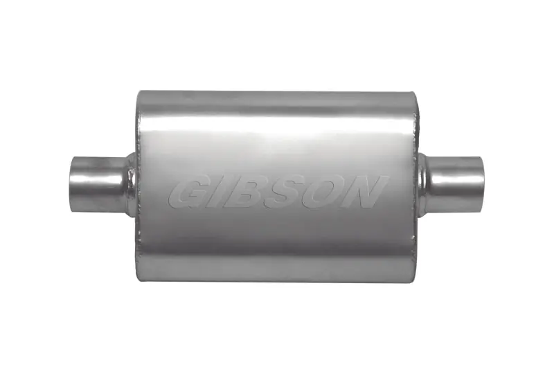 Gibson CFT Superflow Center/Center Oval Muffler - 4x9x13in/2.25in Inlet/2.25in Outlet - Stainless Best Price