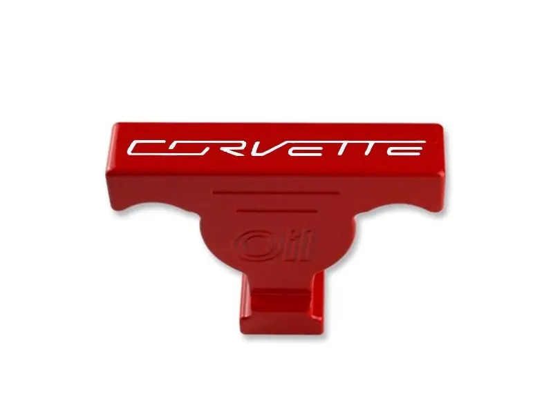 Holiday Sale American Brother Designs Dip Stick Handle Cover, Corvette Font Logo, Color Options :: 2014-2019 C7 Corvette Stingray, Z06
