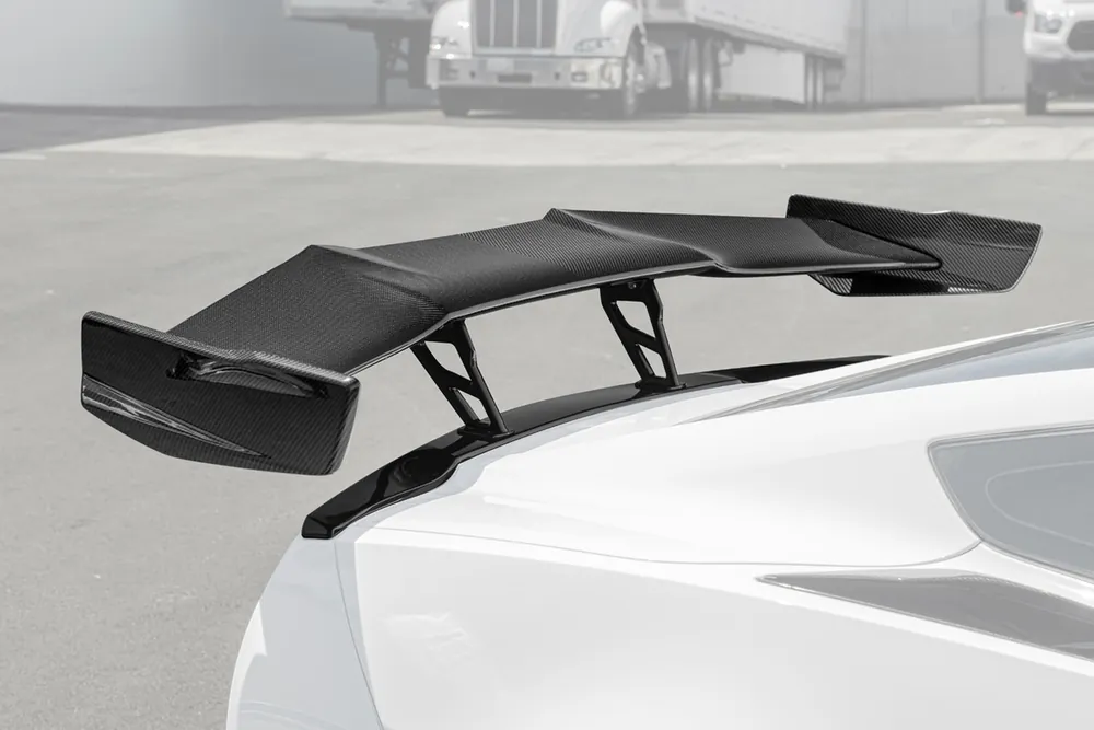 Trusted Brand C7 Corvette ZR1-Style Extended High Wing Rear Spoiler, Carbon Fiber :: 2014-2019 C7 Corvette Grand Sport & Z06